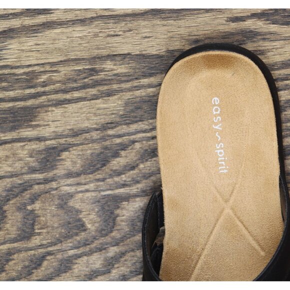 NWT Easy Spirit Womens Westly Strappy Toe Loop Slide Sandals SEWESTLY3 Black 9M - Picture 12 of 13